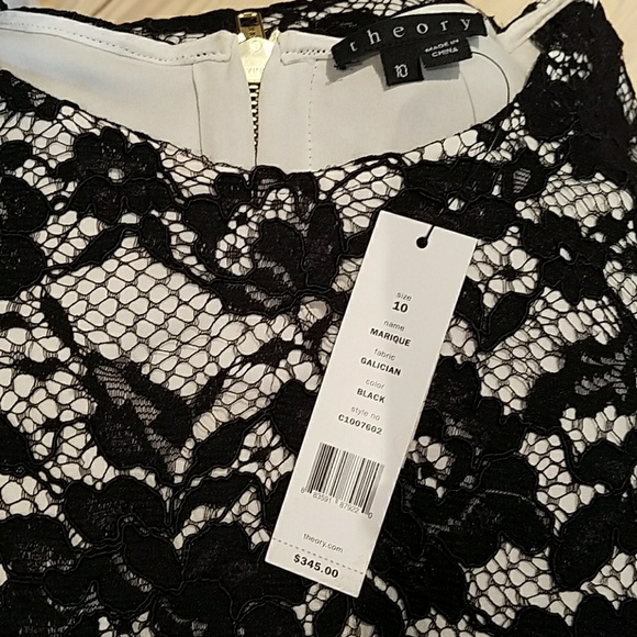 🆕️Theory Marique black lace dress size 10 - Picture 3 of 7